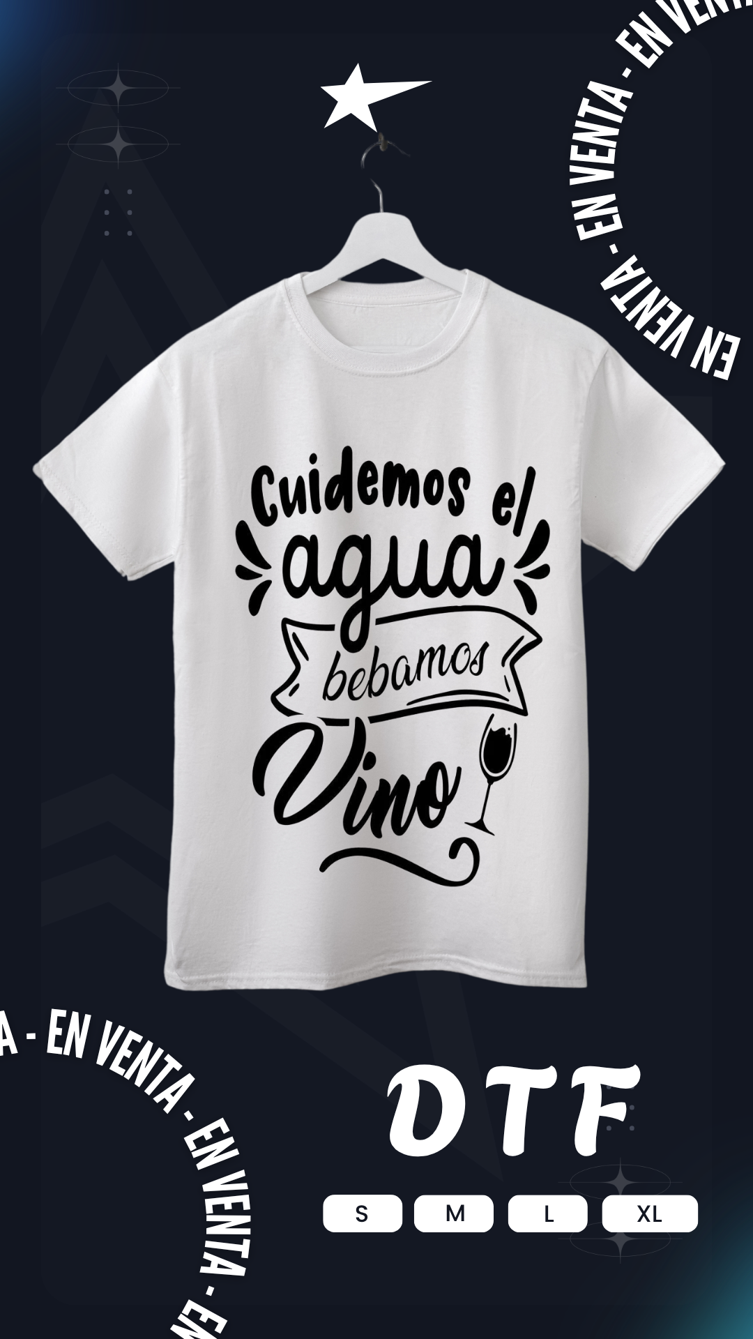 Camiseta DTF Cuidemos el agua