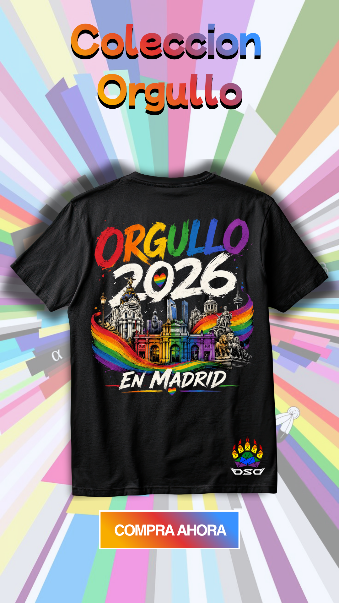 Camiseta DTF Orgullo madrid 2026