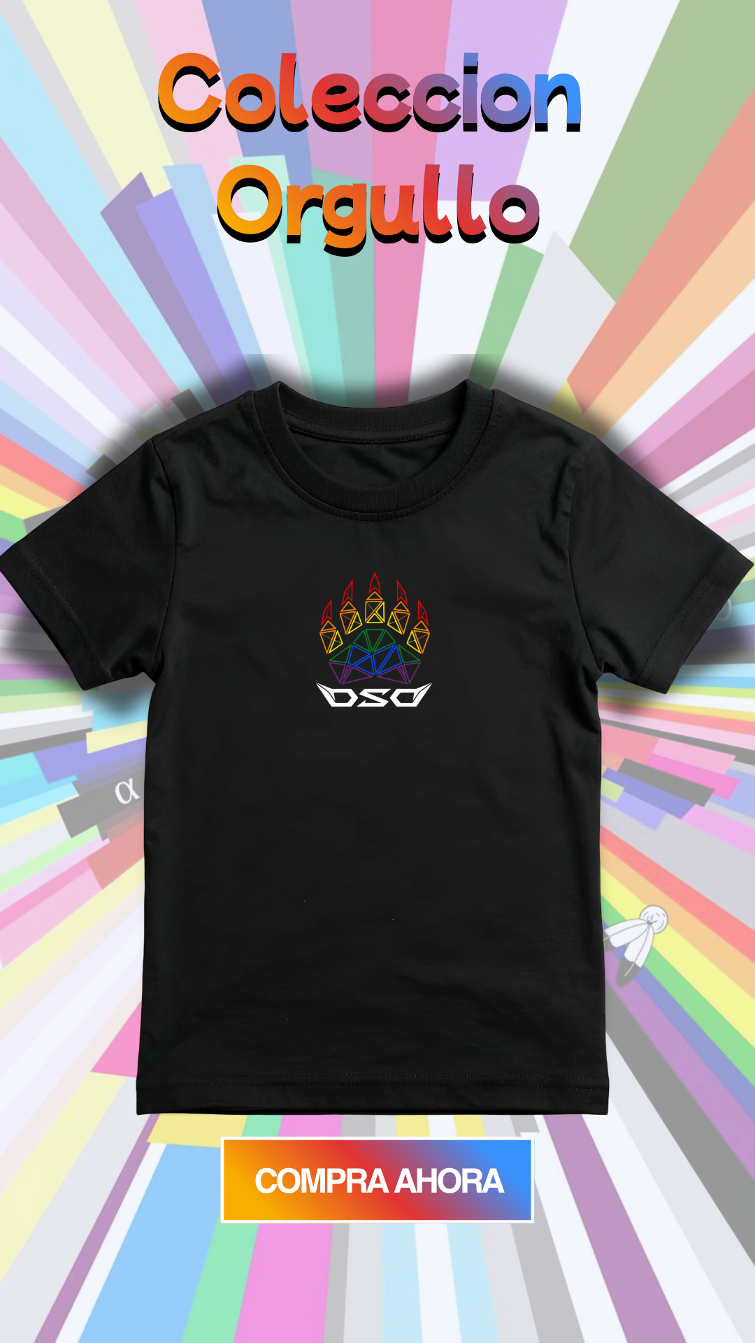 Camiseta DTF garra orgullo lineas