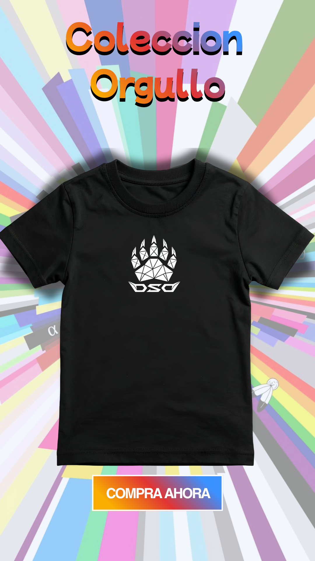 Camiseta DTF garra oso blanco