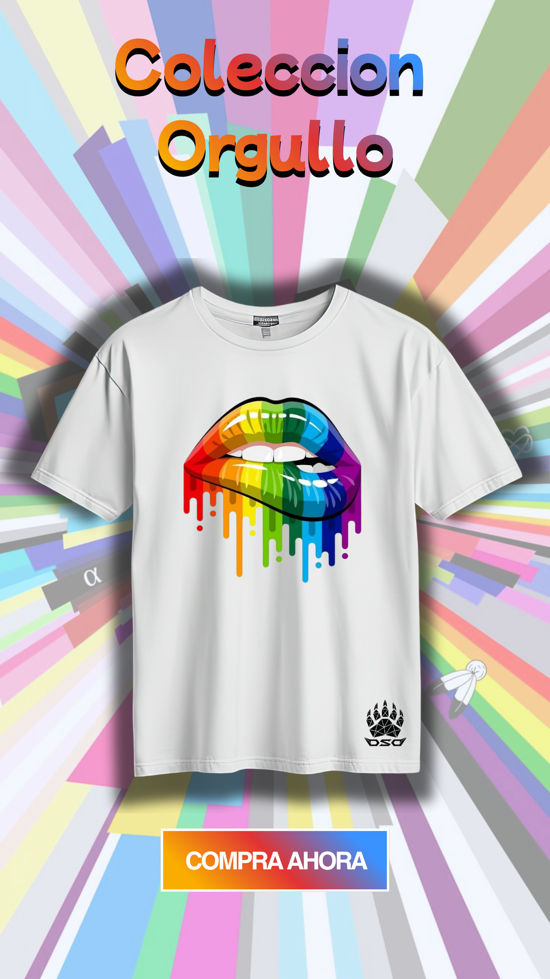 Camiseta DTF labio orgullo