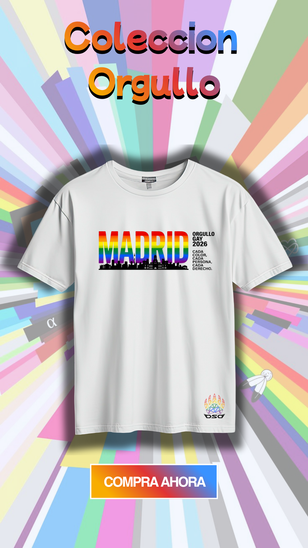 Camiseta DTF madrid orgullo