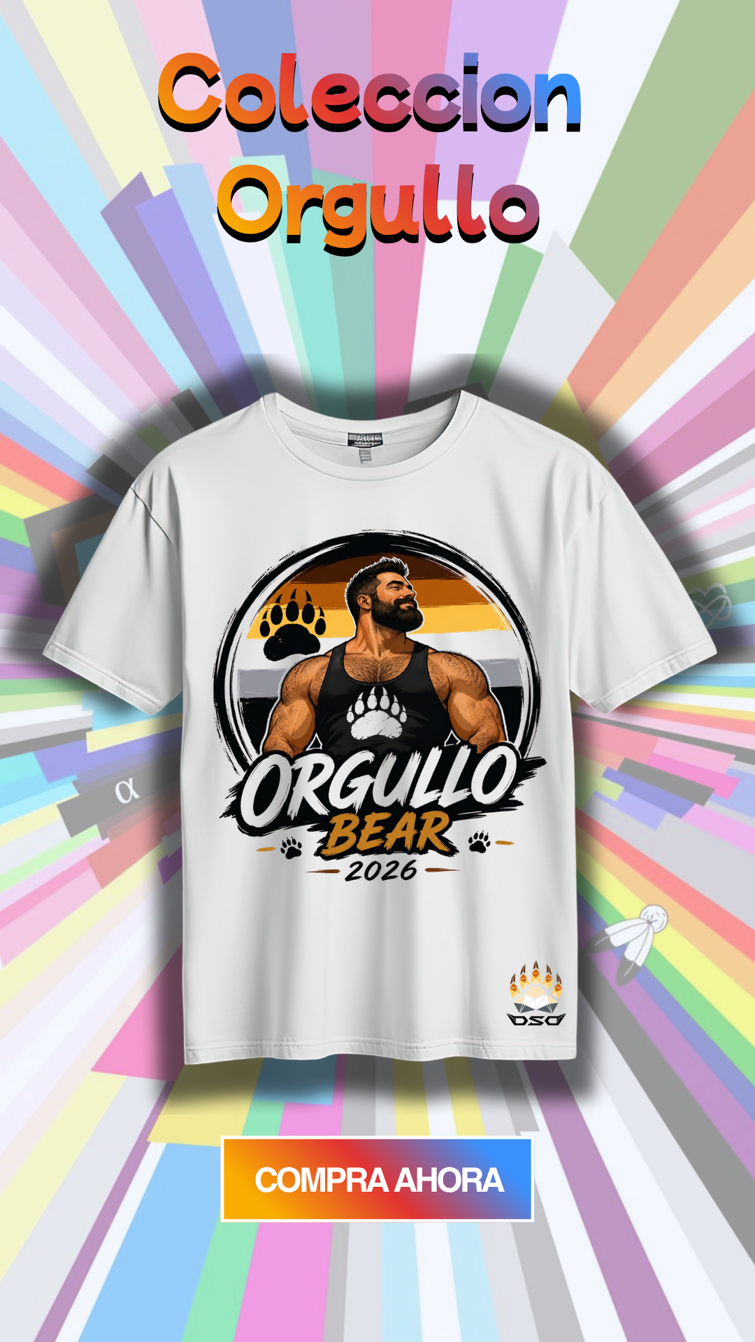 Camiseta DTF orgullo bear