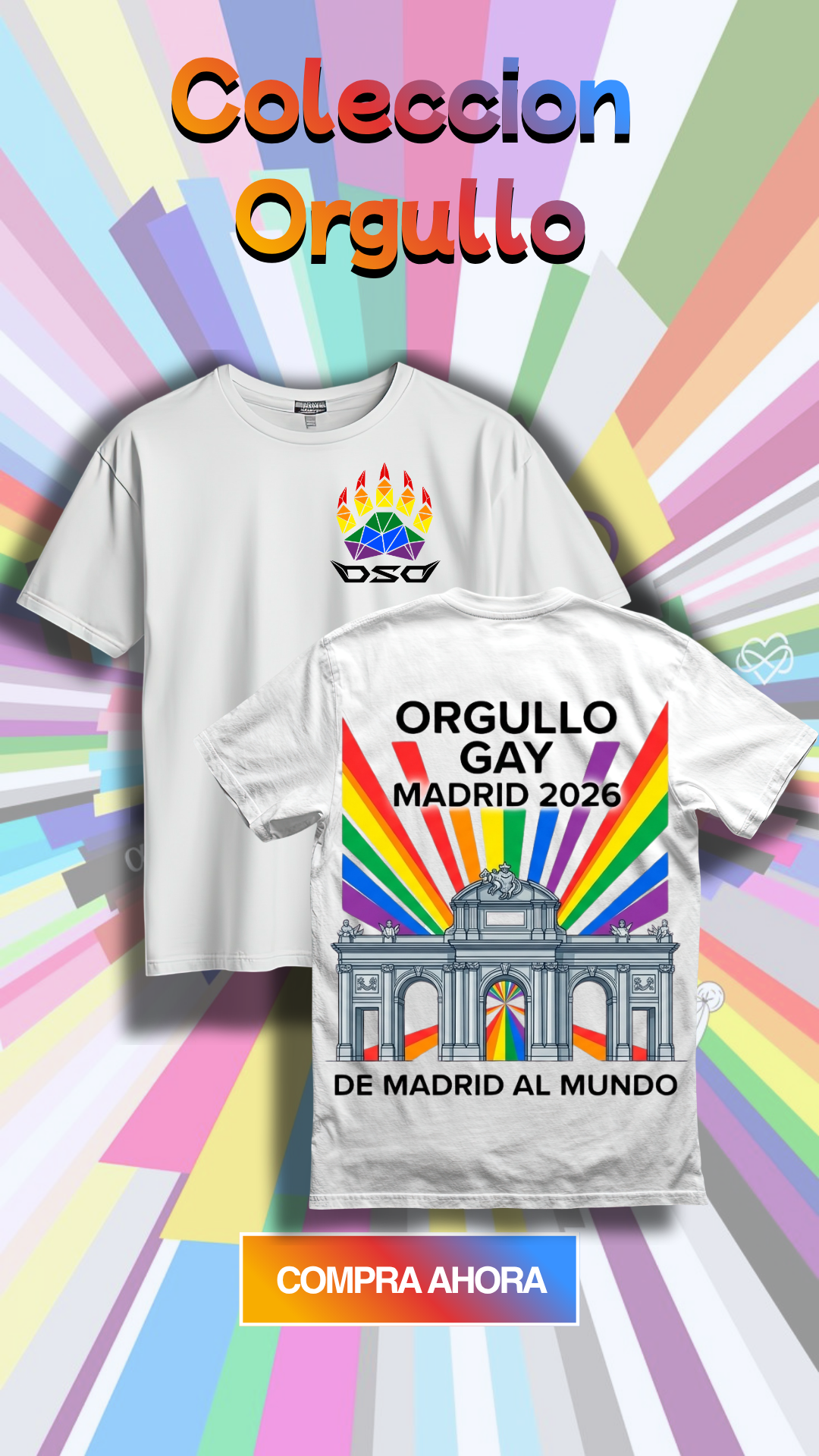 Camiseta DTF orgullo gay puerta alcala