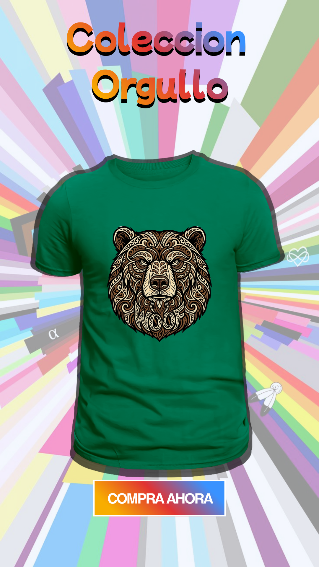 Camiseta DTF oso tribal