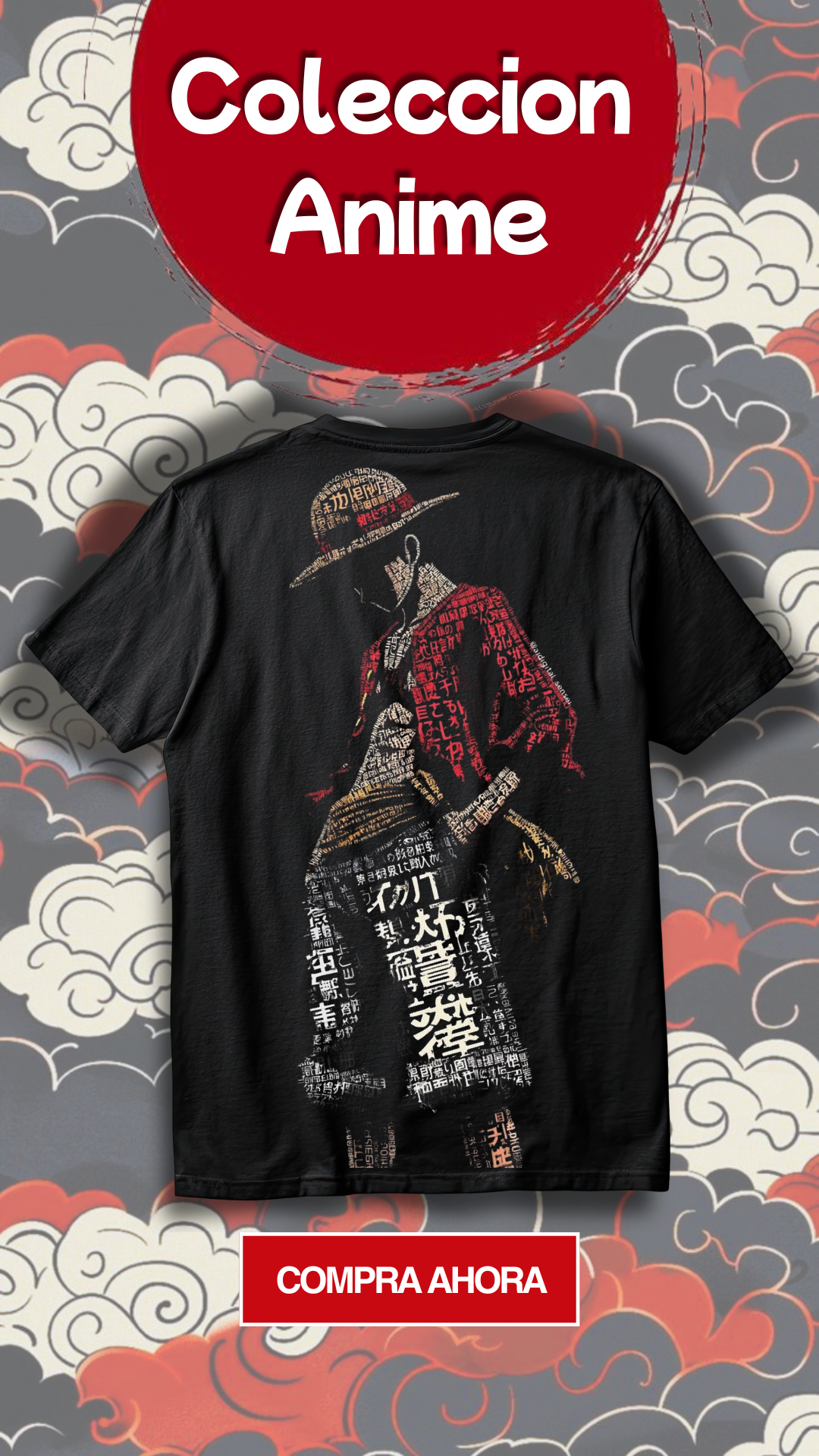 Camiseta Luffy DTF semitono