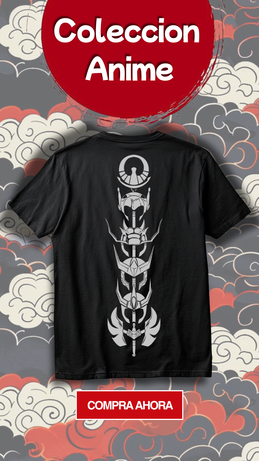 Camiseta cascos caballero del zodiaco DTF