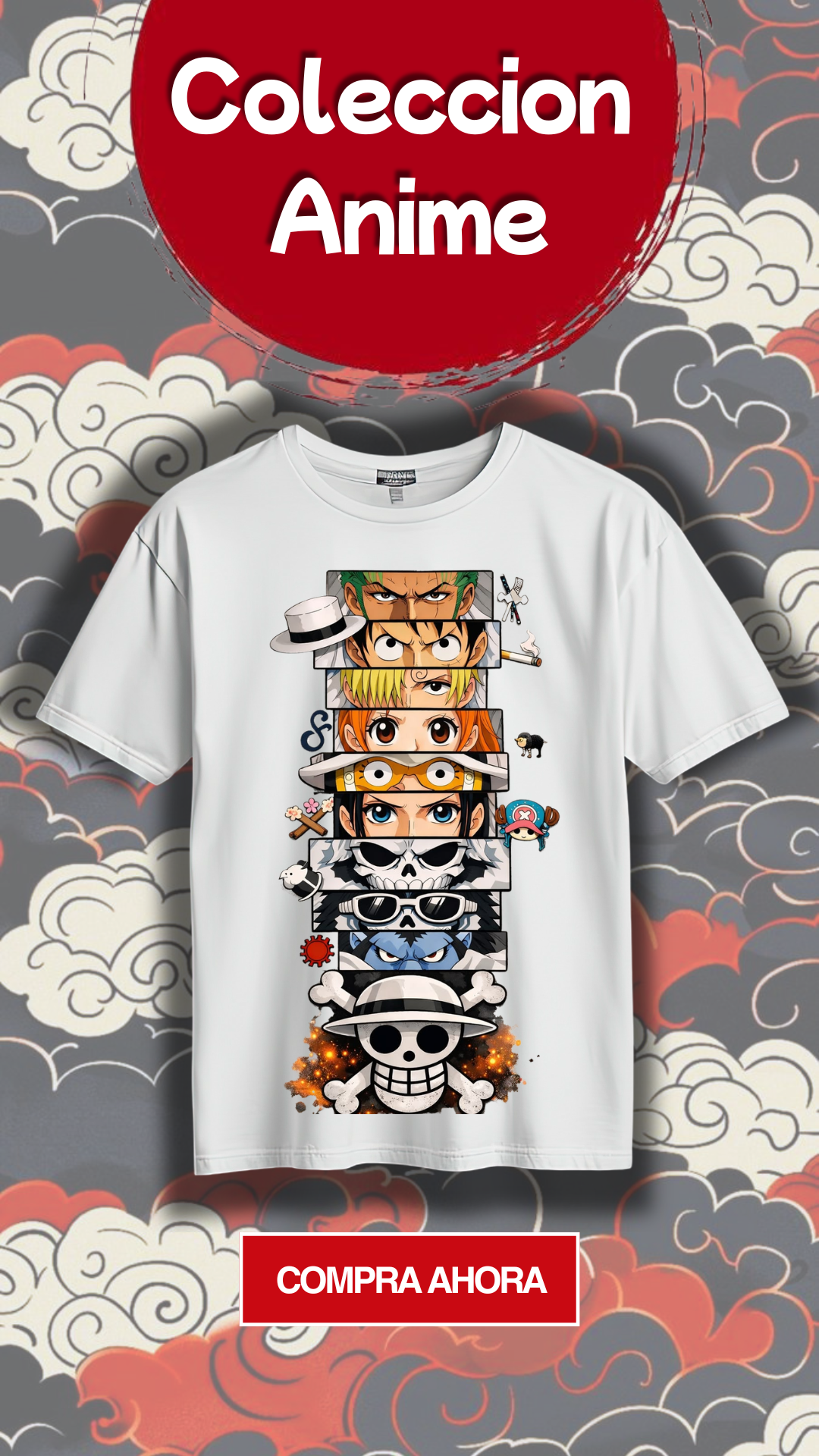 Camiseta one piece DTF