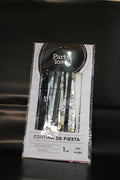 Cortina negra dorada y  plata