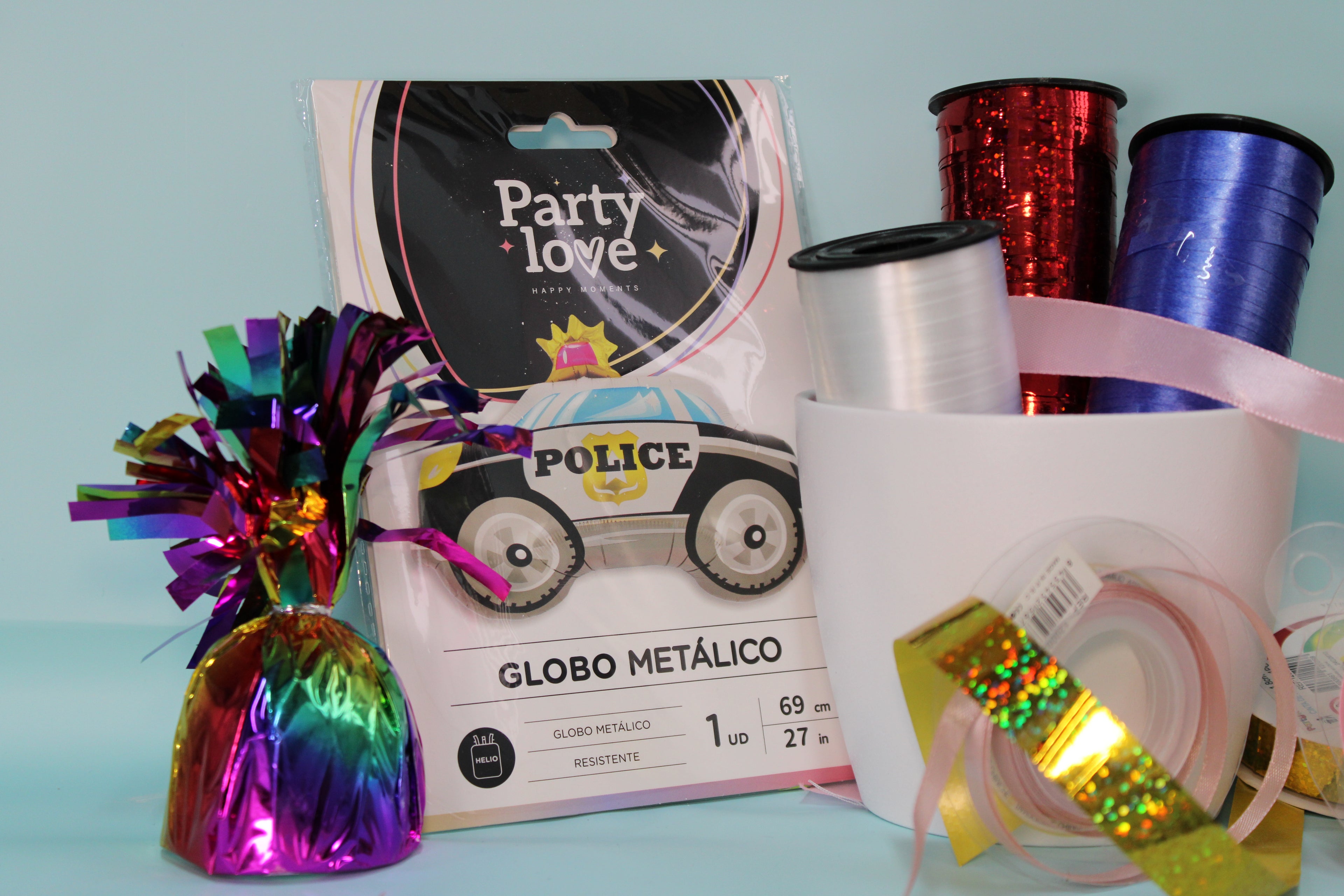 Globo foil coche de policia 69cm