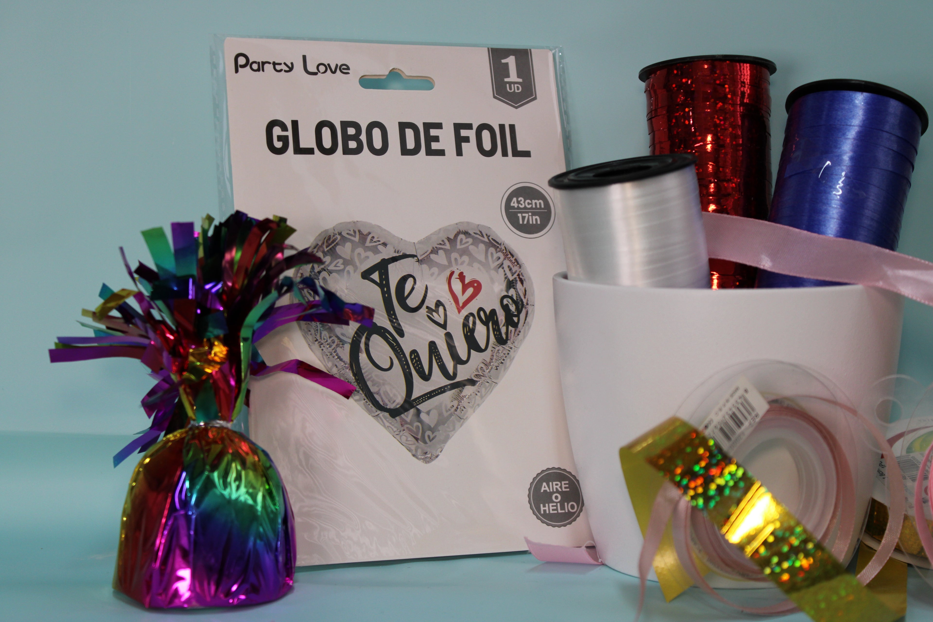 Globo foil corazon plata te quiero 43cm
