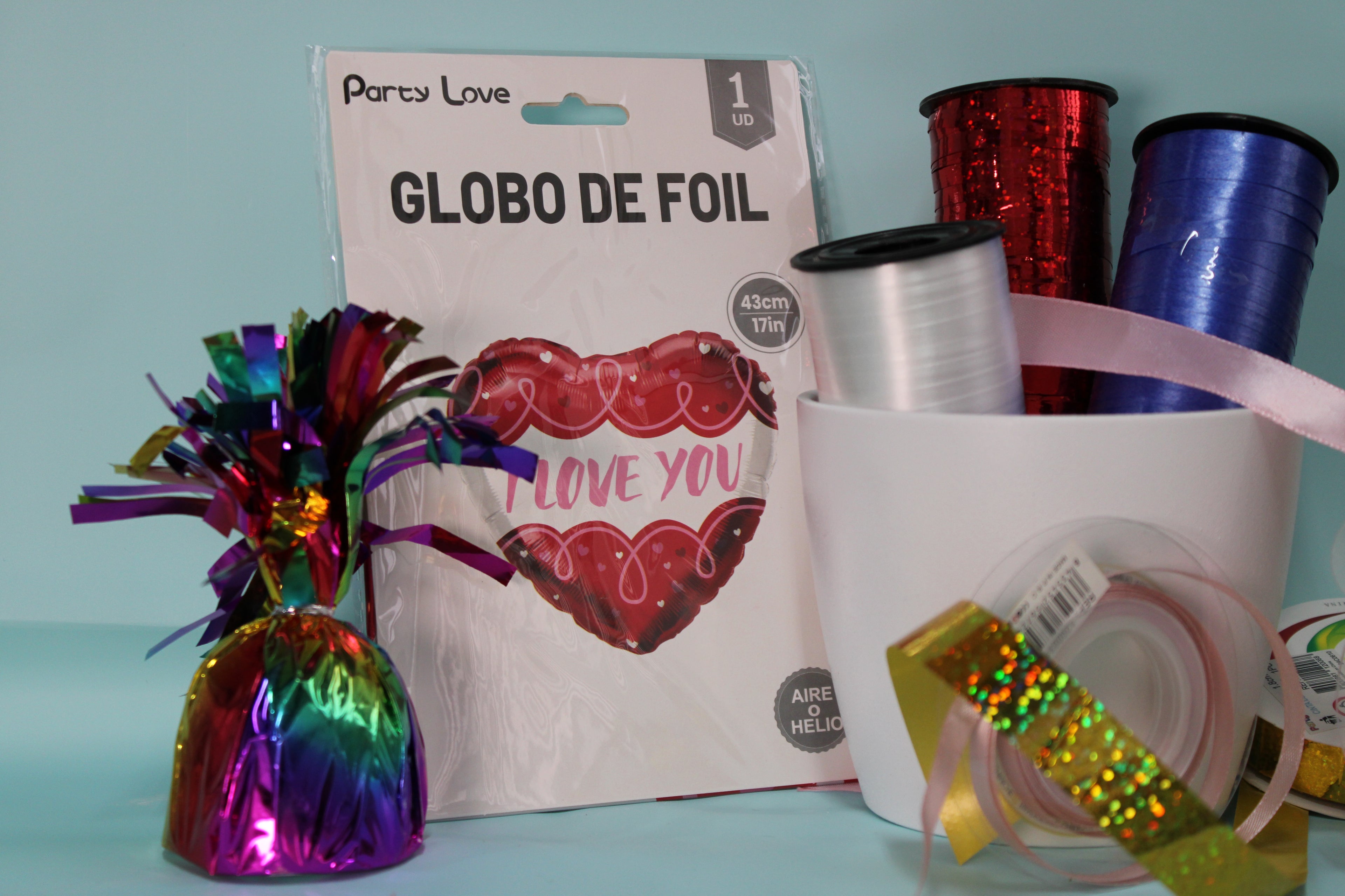 Globo foil corazon rojo i love you 43 cm
