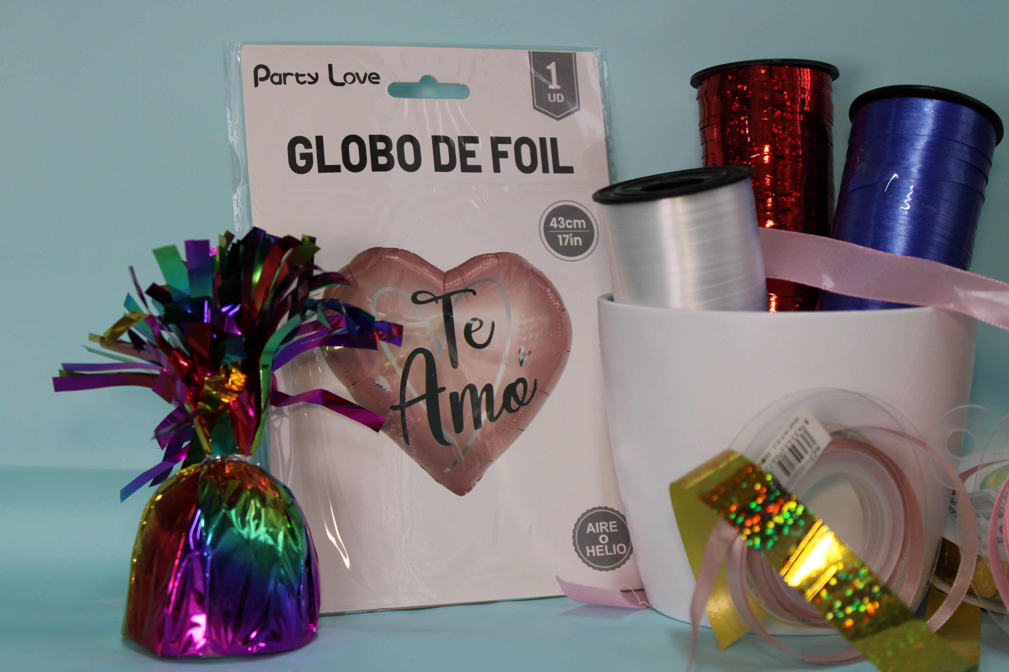Globo foil corazon rosa te amo 43cm