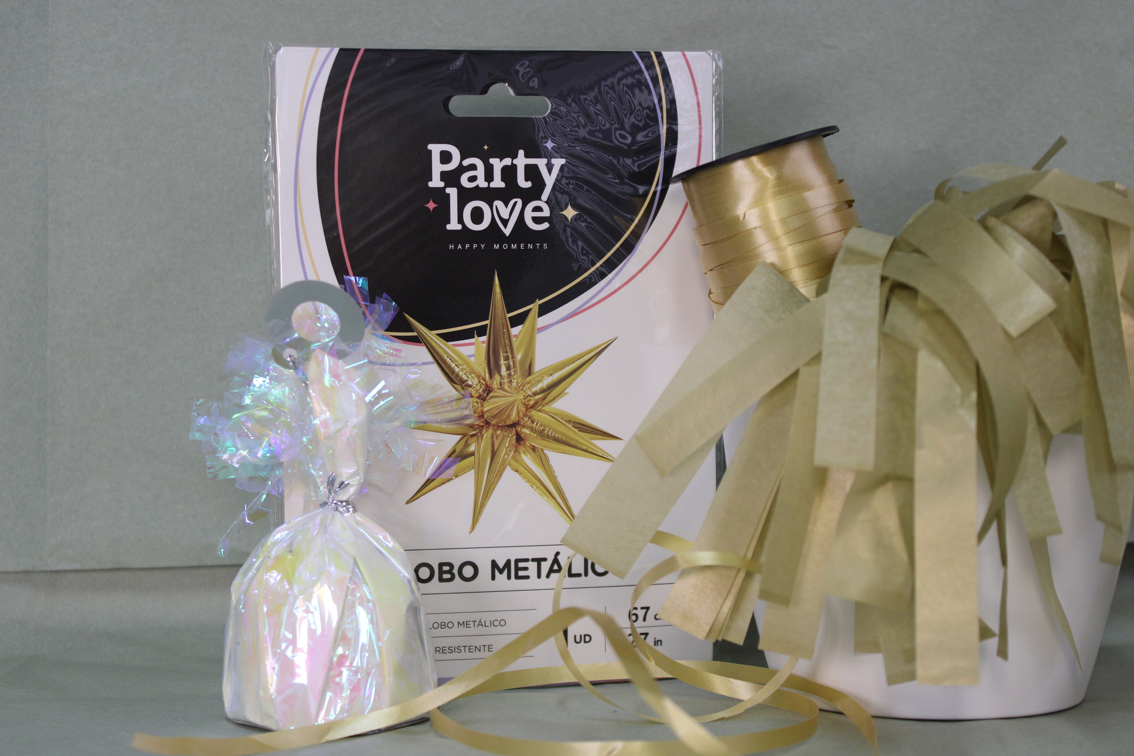 Globo foil estrella multipuntas dorado  67cm