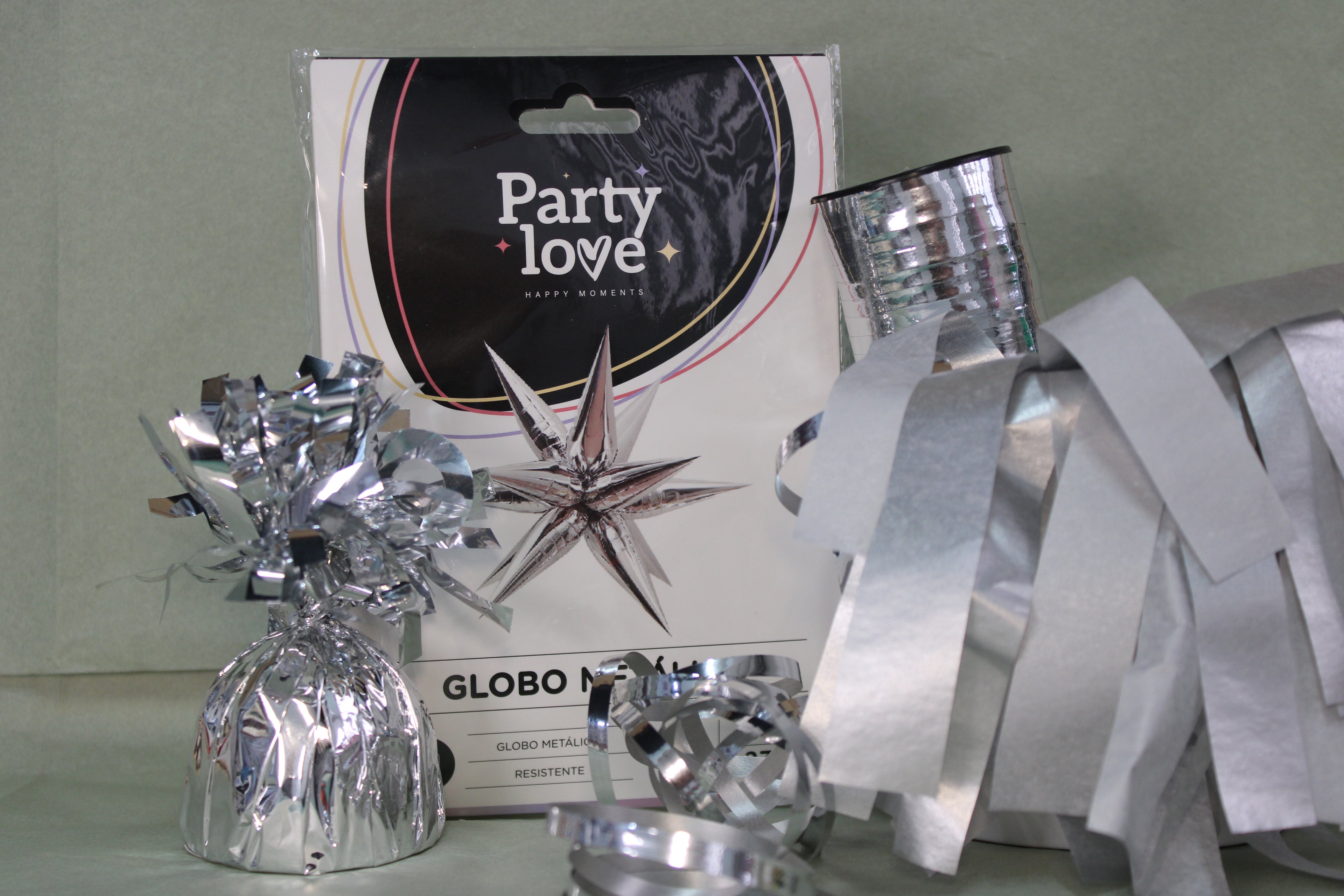 Globo foil estrella multipuntas plata  67cm