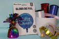 Globo foil feliz cumpleaños redondo azul 45 cm