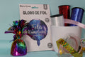 Globo foil feliz cumpleaños redondo universo 45 cm