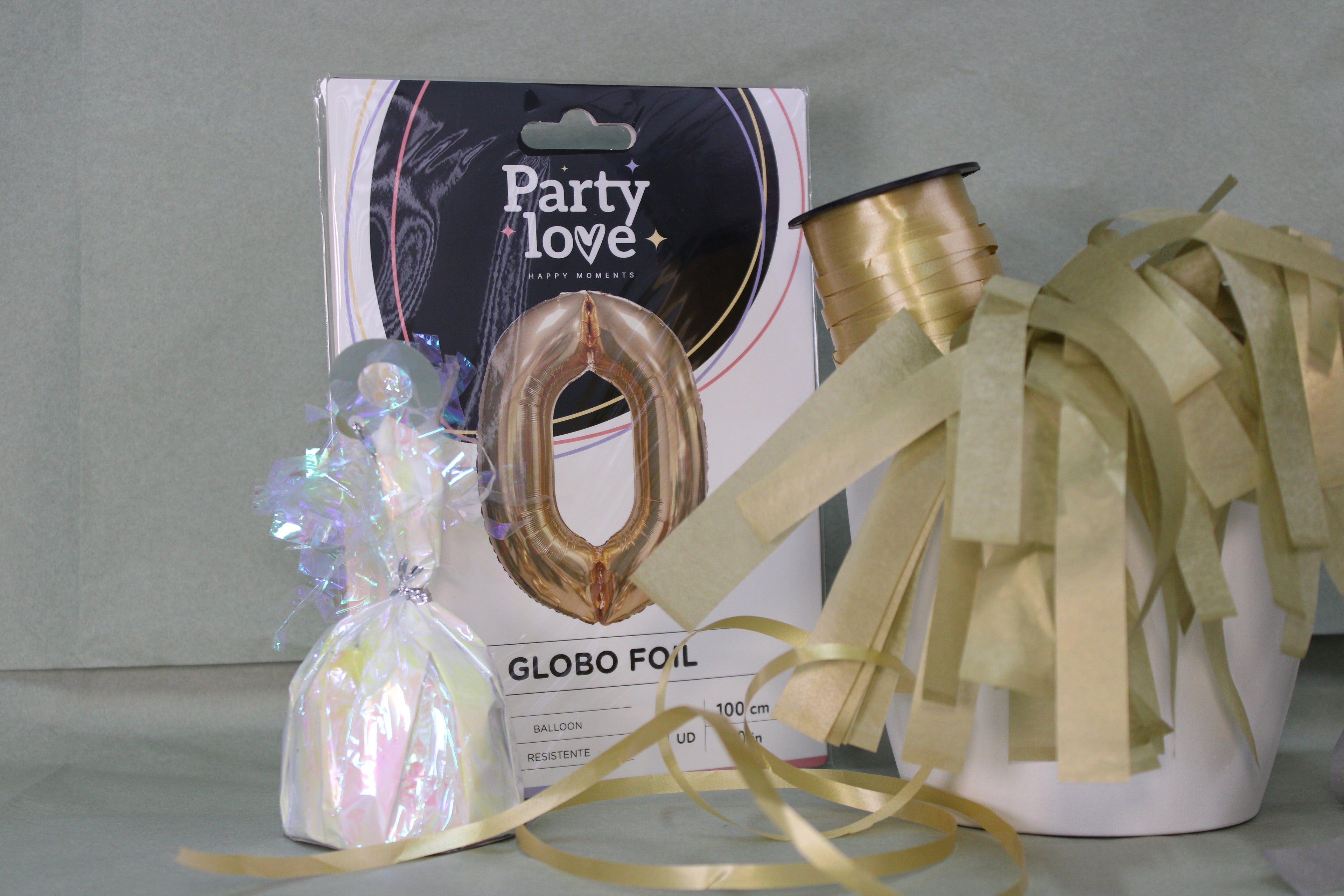 Globo foil numero 0 dorado 100cm