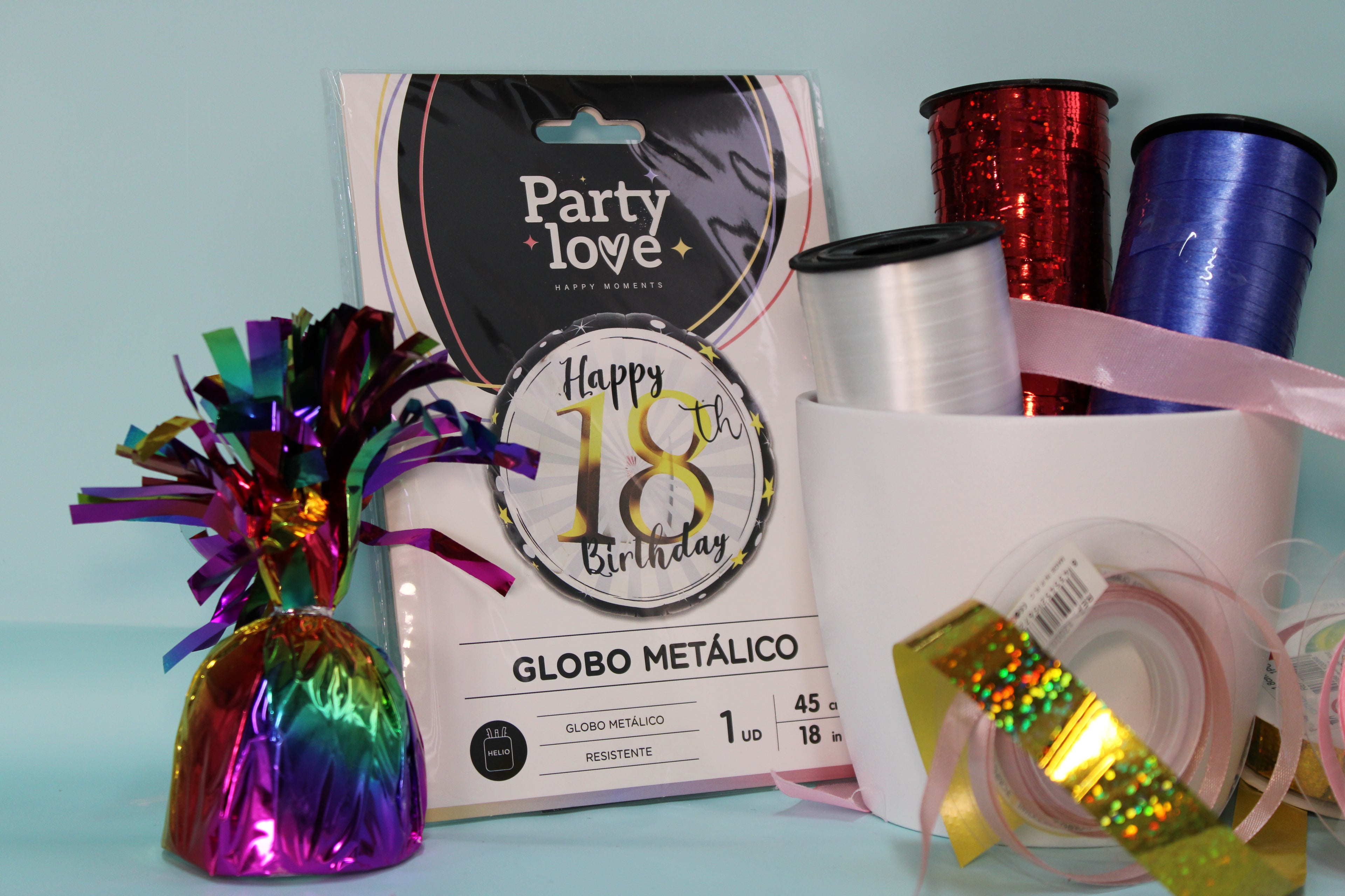 Globo foil redondo happy 18 birthday 45cm