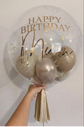 Globo burbuja con latex y vinilo