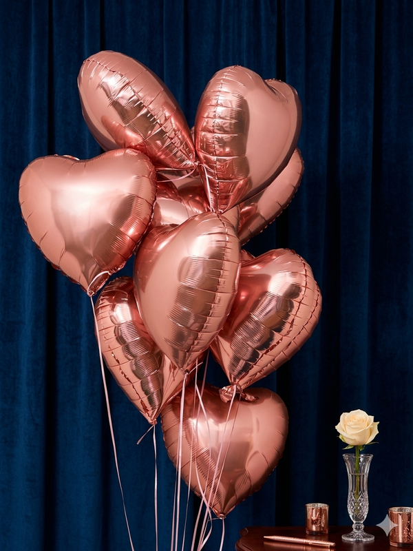 bouquet de globos de corazon