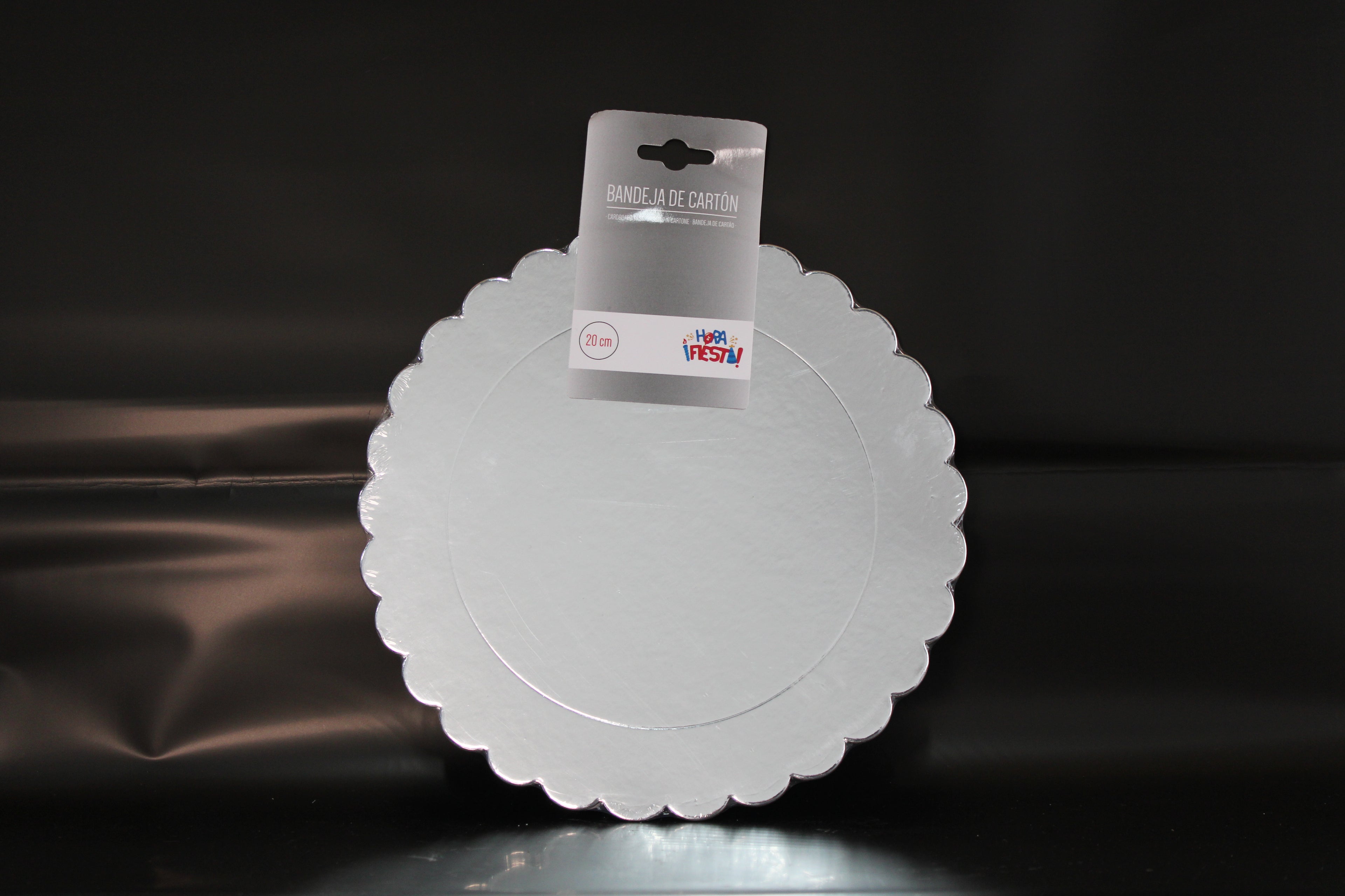 bandeja de carton plata 20cm