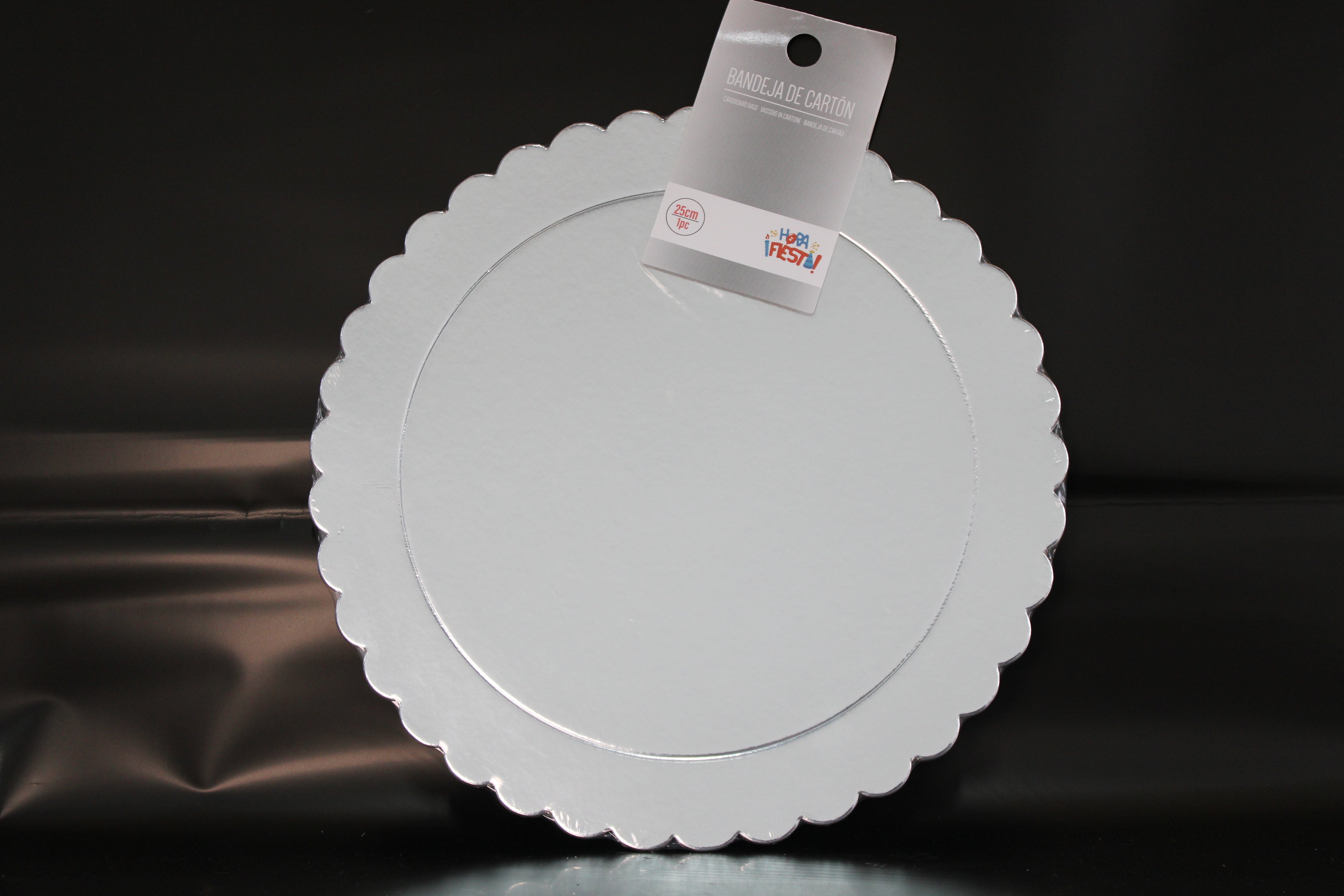 bandeja de carton plata 25cm