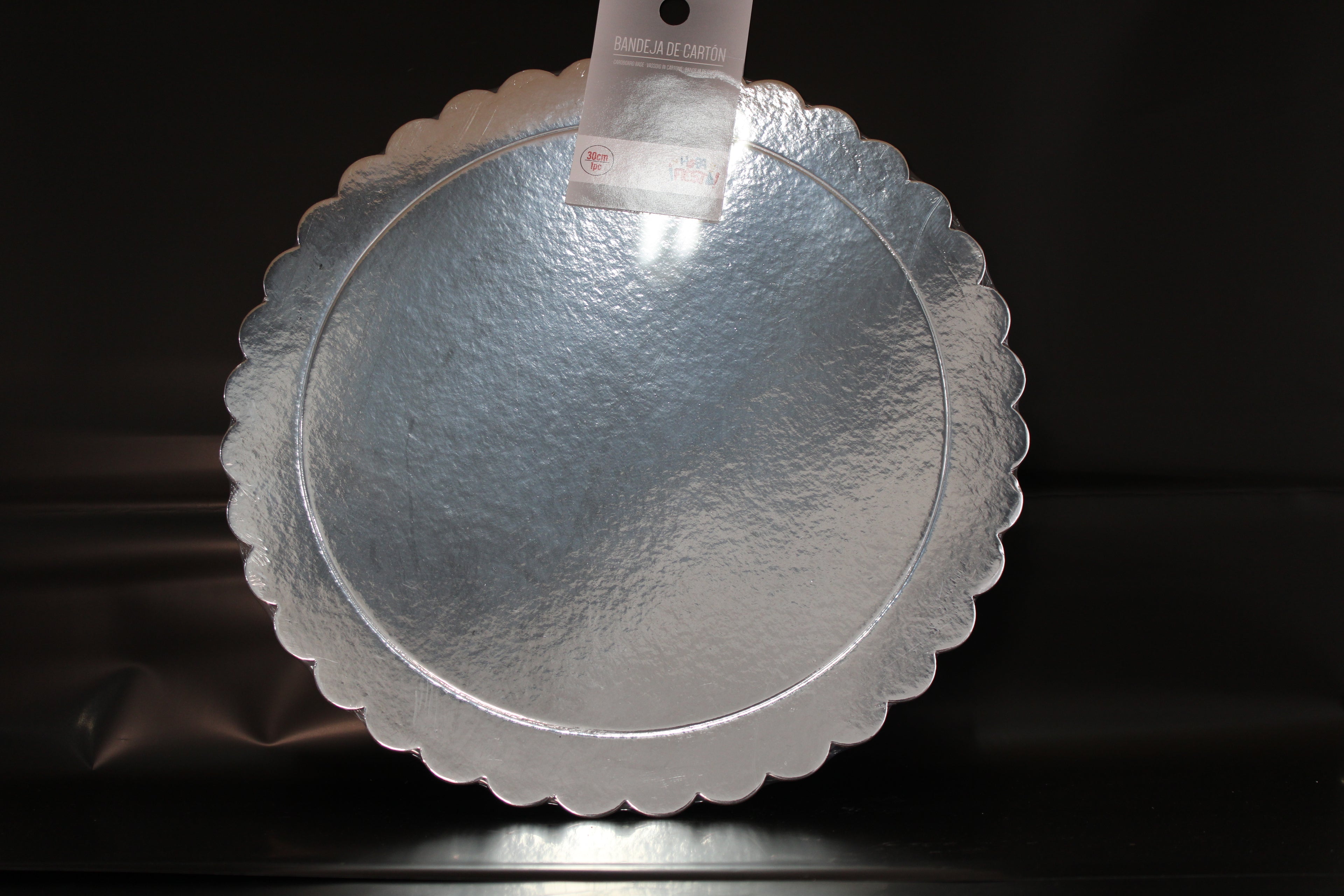 bandeja de carton plata 30cm