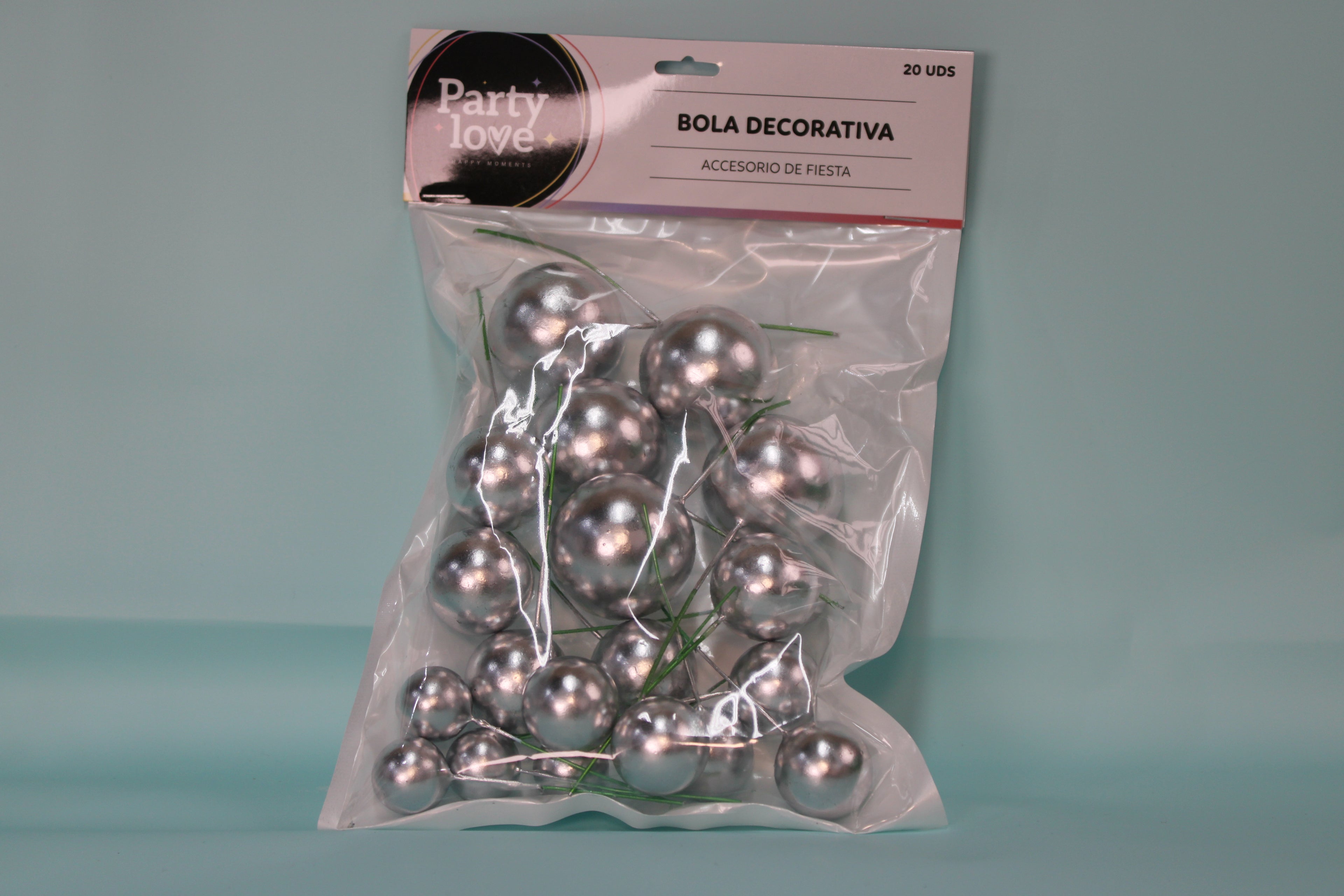 bola decorativa plata