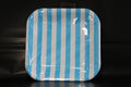 plato cuadrado raya azules