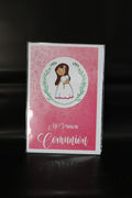postal primera comunion niña