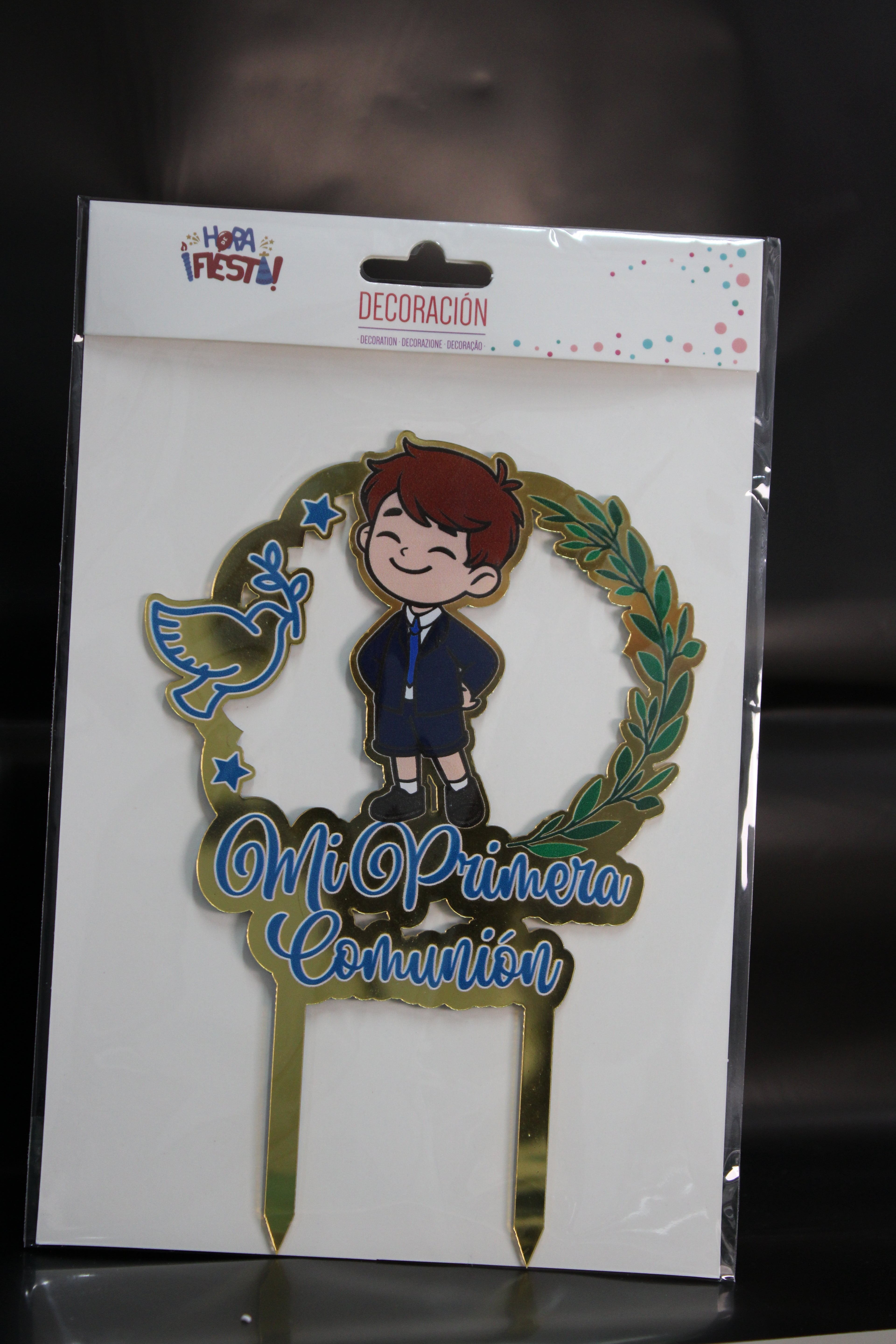topper comunion niño